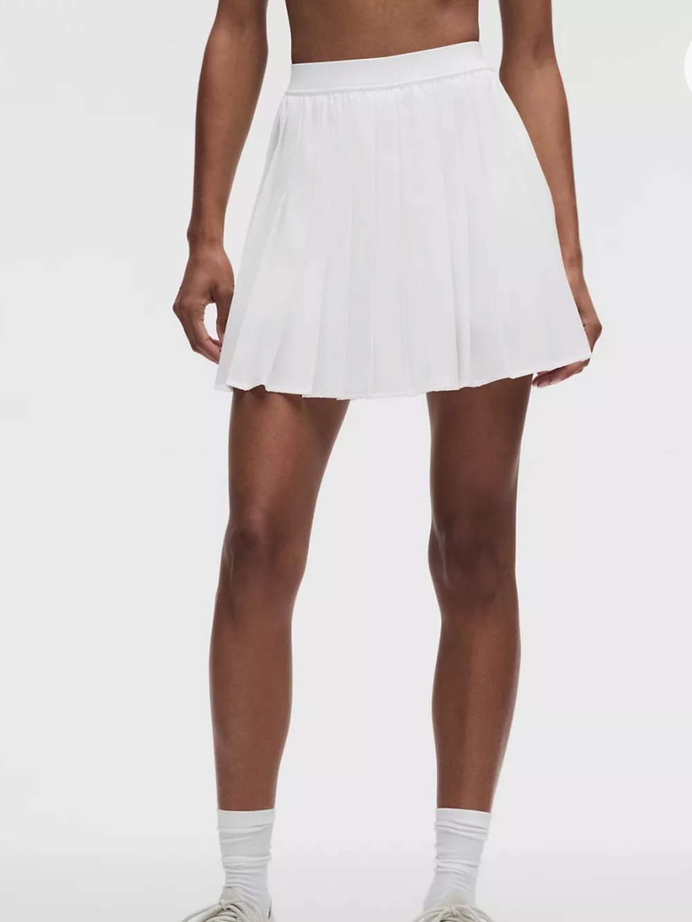 Lululemon White High-Rise Pleated Tennis Skirt (Long) - Size 4